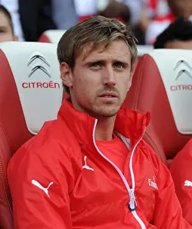 Nacho Monreal (Arsenal). Arsenal 2: 1 Crystal Palace. Barclays Premier League. Emirates Stadium