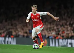 Nacho Monreal (Arsenal). Arsenal 3: 0 West Ham United. Premier League. Emirates Stadium