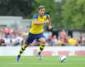 Nacho Monreal (Arsenal). Boreham Wood 0: 2 Arsenal. Pre Season Friendly. Meadow Park