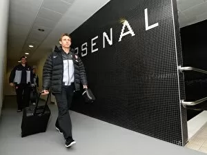 Images Dated 23rd February 2013: Nacho Monreal (Arsenal) in the changinroom. Arsenal 2: 1 Aston Villa. Barclays Premier League