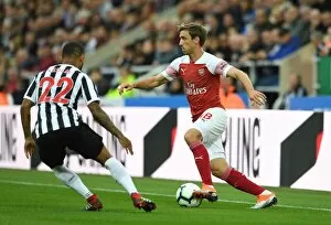 Images Dated 15th September 2018: Nacho Monreal (Arsenal) DeAndre Yedlin (Newcastle). Newcastle United 1: 2 Arsenal