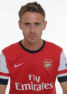 Nacho Monreal at Arsenal FC 2013-14 Squad Photocall