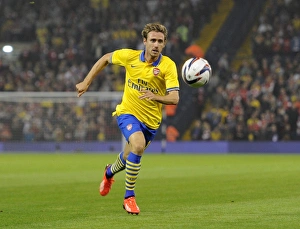 West Bromwich Albion V Arsenal 2013-14 - Capital Cup Prints: Nacho Monreal (Arsenal). West Bromwich Albion 1: 1 Arsenal