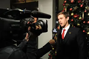 Arsenal V Hull City 2013-14 Prints: Nacho Monreal - Arsenal's Focus Ahead of Arsenal v Hull City (December 2013)