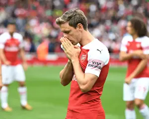 Arsenal V West Ham United 2018-19 Prints: Nacho Monreal: Arsenal's Focused Defender Ahead of Arsenal v West Ham United