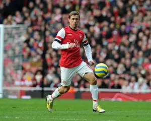 Arsenal V Blackburn Rovers - FA Cup 2012-13 Prints: Nacho Monreal: Arsenal's Focused Defender in FA Cup Fifth Round Showdown against Blackburn Rovers