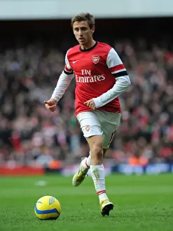 Arsenal V Blackburn Rovers - FA Cup 2012-13 Prints: Nacho Monreal: Arsenal's Unyielding Defender in FA Cup Victory over Blackburn Rovers