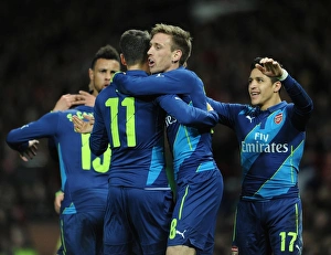 Nacho Monreal celebrates scoring Arsenals 1st goal with Mesut Ozil Nacho Monreal celebrates scoring Arsenals 1st goal with Mesut Ozil