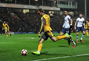 Preston North End V Arsenal - FA Cup - 2017 Prints: Nacho Monreal in FA Cup Action: Arsenal vs. Preston North End
