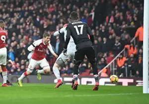 Arsenal V Crystal Palace 2017-18 Prints: Nacho Monreal Scores First Goal: Arsenal vs Crystal Palace, Premier League 2017-18