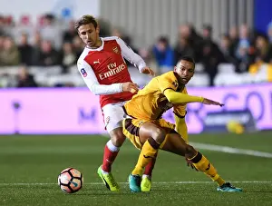 Sutton United V Arsenal 2016-17 Prints: Nacho Monreal vs Craig Eastmond: The FA Cup Fifth Round Battle - Sutton United vs Arsenal