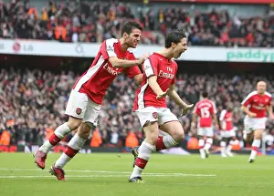 Arsenal V Manchester United 2008-09 Prints: Nasri and Fabregas: Unstoppable Duo - Arsenal's 2nd Goal vs Manchester United (08/11/2008)