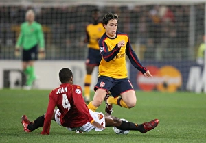 Nasri Face-off: Arsenal's Samir vs. Roma's Juan in UEFA Champions League Thriller