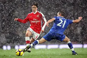 Arsenal V Everton 2009-10 Prints: Nasri and Osman: Parity at the Emirates - Arsenal 2:2 Everton, Barclays Premier League