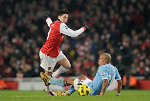 Arsenal V Manchester City 2010-11 Prints: Nasri vs. De Jong: A Battle at the Emirates - Arsenal vs. Manchester City, 0-0