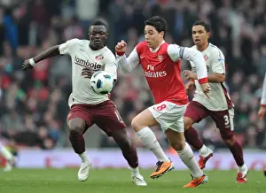 Arsenal V Sunderland 2010-11 Prints: Nasri vs Muntari: Stalemate at Emirates as Arsenal and Sunderland Draw