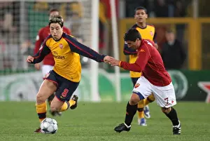 AS Roma V Arsenal 2008-9 Prints: Nasri vs. Pizarro: AS Roma Edges Past Arsenal in Thrilling Champions League Penalty Shootout
