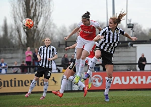 Natalia Pablos Sanchon scores Arsenal Ladies 2nd goal under pressure from Sophie Natalia Pablos Sanchon scores Arsenal Ladies 2nd goal under pressure from Sophie