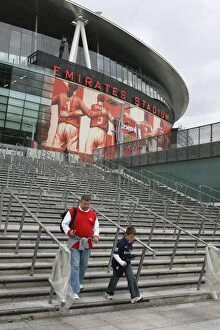 Arsenal v Birmingham City 2009-10 Collection: The new Artwork on the stadium