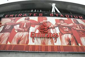 Arsenal v Birmingham City 2009-10 Collection: The new artwork on the stadium