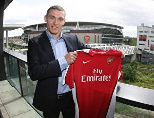 Images Dated 19th June 2009: New Signing Thomas Vermaelen Joins Arsenal Football Club at Emirates Stadium (June 2009)