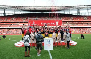 Arsenal V New York Red Bulls 2011-12 Prints: New York Red Bulls Lift Emirates Cup: Arsenal v New York Red Bulls 2011-12