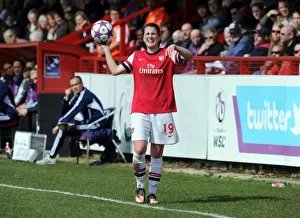 Arsenal Ladies V Wolfsburg 2012-13 Prints: Niamh Fahey in Action: Arsenal Ladies Reach UEFA Women's Champions League Semi-Finals (2013)