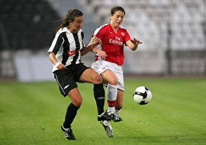 POAK Thessaloniki v Arsenal Ladies 2009-10 Collection: Niamh Fahey (Arsenal) Dimitrijevic (POAK)