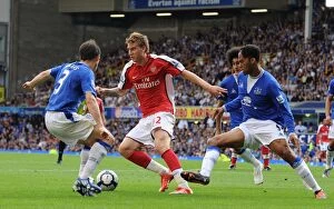 Everton v Arsenal 2009-10 Collection: Nicklas Bendtner
