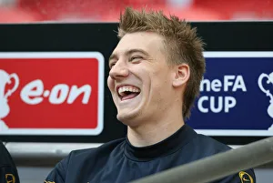 Arsenal V Chelsea FA Cup 2008-09 Prints: Nicklas Bendtner in Action: Arsenal vs. Chelsea FA Cup Semi Final at Wembley Stadium, 2009