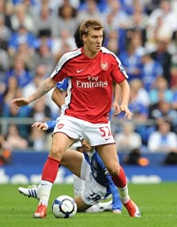 Everton v Arsenal 2009-10 Collection: Nicklas Bendtner (Arsenal)