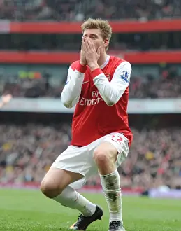 Arsenal V Sunderland 2010-11 Prints: Nicklas Bendtner (Arsenal). Arsenal 0: 0 Sunderland, Barclays Premier League