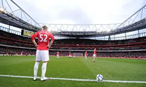 Arsenal V West Ham United 2009-10 Prints: Nicklas Bendtner (Arsenal). Arsenal 2: 0 West Ham United, Barclays Premeir League