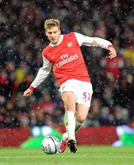 Arsenal v Wigan Athletic - Carlin Cup 2010-11 Collection: Nicklas Bendtner (Arsenal). Arsenal 2: 0 Wigan Athletic. Carling Cup, Quarter Final