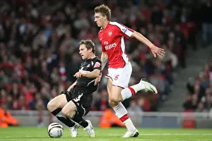Nicklas Bendtner (Arsenal) Gary Naysmith (Sheffield United)