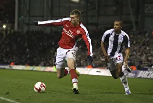 West Bromwich Albion V Arsenal 2008-9 Prints: Nicklas Bendtner (Arsenal) Gianni Zuiverloon (West Brom)