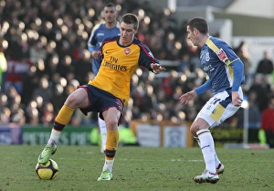 Cardiff City V Arsenal FA Cup Prints: Nicklas Bendtner (Arsenal) Mark Kennedy (Cardiff)