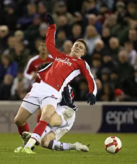 West Bromwich Albion V Arsenal 2008-9 Prints: Nicklas Bendtner (Arsenal) Robert Koren (West Brom)