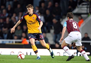 West Ham United V Arsenal 2008-09 Prints: Nicklas Bendtner (Arsenal) Scott Parker (West Ham)