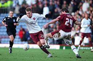 Burnley V Arsenal - FA Cup 2007-08 Prints: Nicklas Bendtner (Arsenal) Stanislav Varga (Burnley)