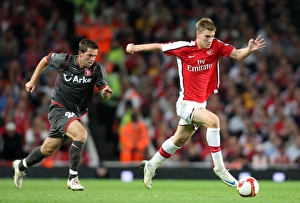 Arsenal V FC Twente 2008-09 Prints: Nicklas Bendtner (Arsenal) Theo Janssen (Twente)