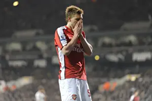 Tottenham Hotspur V Arsenal 2009-10 Prints: Nicklas Bendtner (Arsenal). Tottenham Hotspur 2: 1 Arsenal, Barclays Premier League