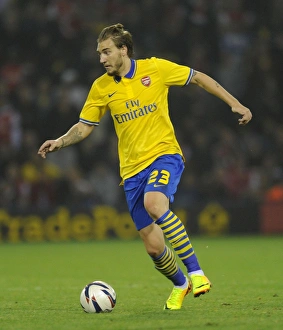 West Bromwich Albion V Arsenal 2013-14 - Capital Cup Prints: Nicklas Bendtner: Arsenal's Lone Warrior in Capital One Cup Clash Against West Bromwich Albion (September 2013)