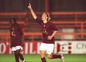 Nicklas Bendtner celebrates scoring a goal for Arsenal
