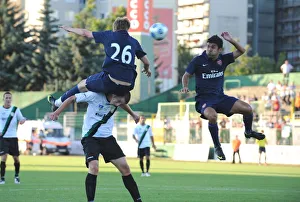 Nicklas Bendtner and Eduardo (Arsenal) Bence Iszlai (Szombathelyi) Nicklas Bendtner and Eduardo (Arsenal) Bence Iszlai (Szombathelyi)