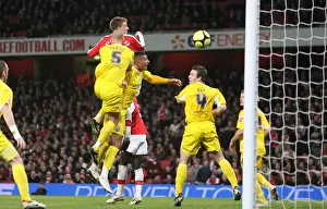 Nicklas Bendtner heads past Cardiff goalkeeper Tom