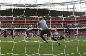 Nicklas Bendtner shoots past Blackburn goalkeeper Paul
