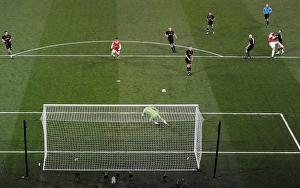Nicklas Bendtner shoots past Orient goalkeeper Jamie Jones to score the 3rd Arsenal goal Nicklas Bendtner shoots past Orient goalkeeper Jamie Jones to score the 3rd Arsenal goal