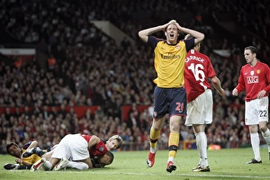 Nicklas Bendtner's Disappointment: Arsenal Trail Manchester United in UEFA Champions League Semi-Final