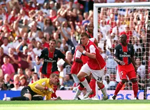 Arsenal V Paris Saint Germain 2007-08 Prints: Nicklas Bendtner's Goal: Arsenal's 2-1 Victory over Paris Saint-Germain
